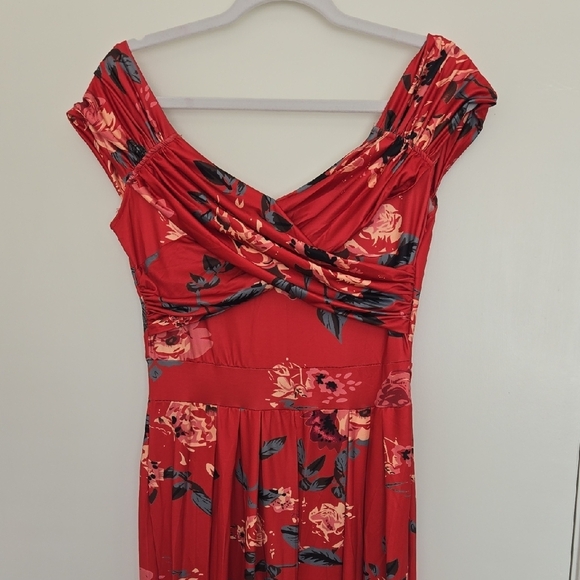 Floral Orange Jumpsuit - Picture 3 of 5